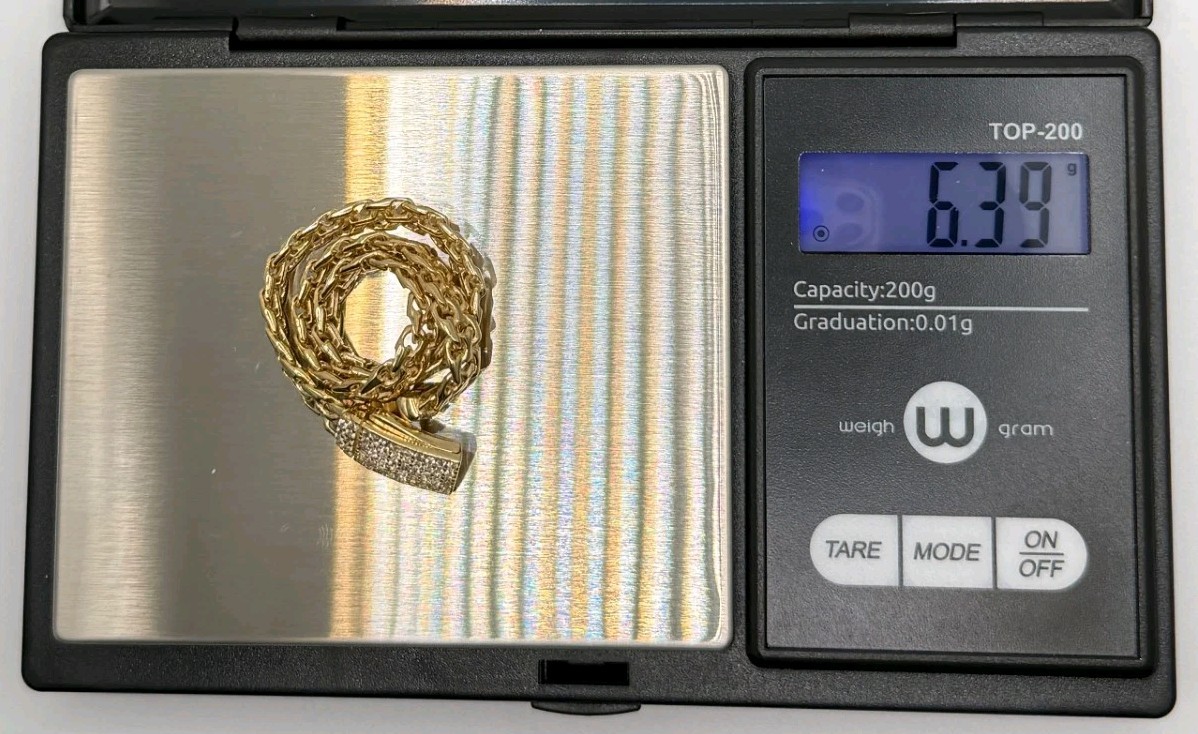 10K Solid Gold Monaco Style Link Bracelet Pulsera Estilo Monaco Oro Solido 10K