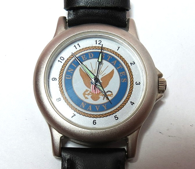 UNISEX QUARTZ PROFFITT MICHELL EAGLE UNITED STATE NAVY WRISTWATCH RUNS