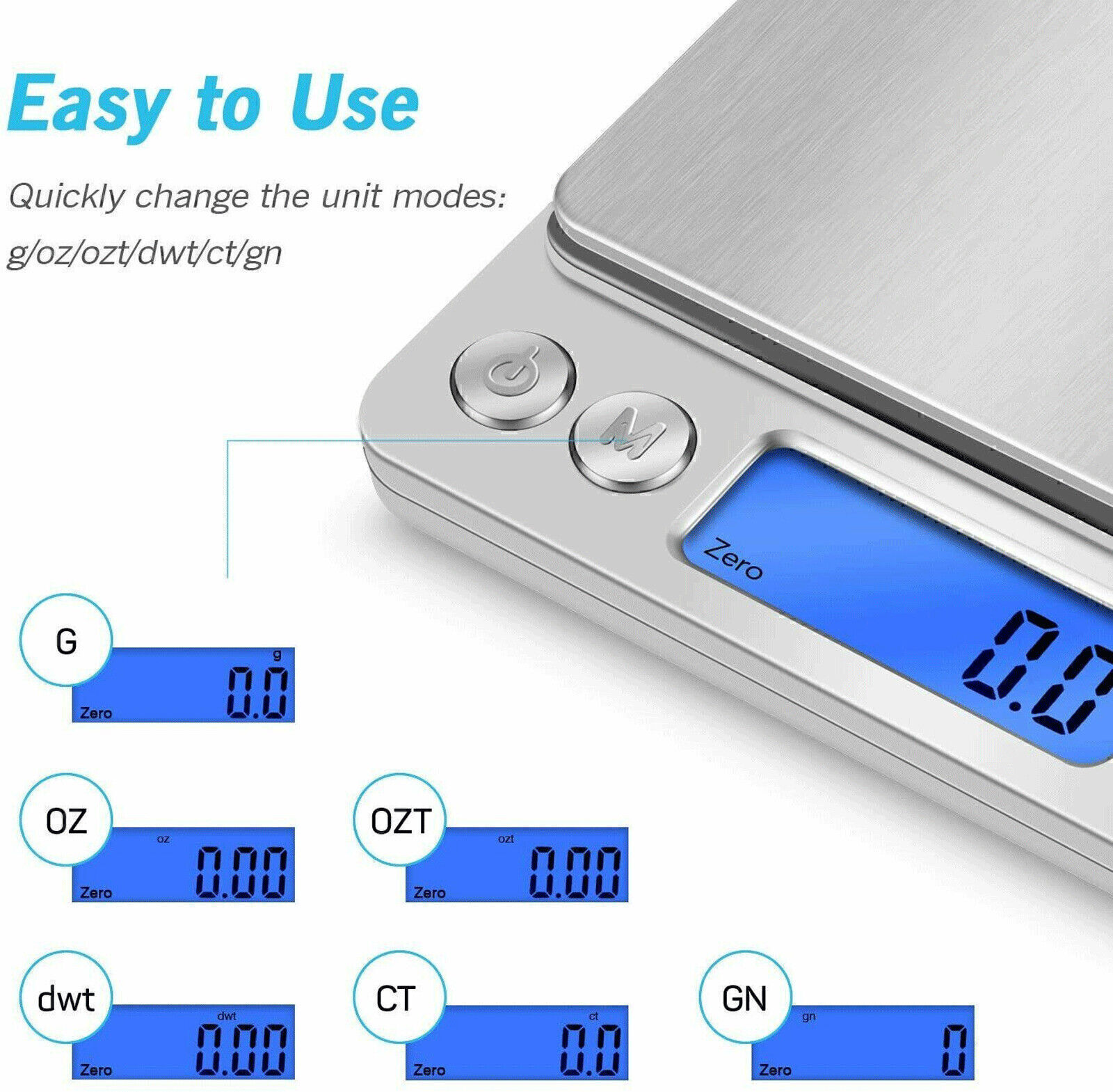 Digital Weight Scale Kitchen Jewelry Gold Grain Food MiniSize Gram 2000g x 0.1g