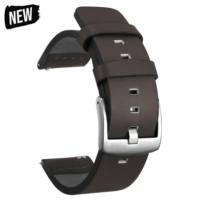 18mm 20mm 22mm 24mm Genuine Leather Wristband Watch Strap Band Bracelet UNIVERSL