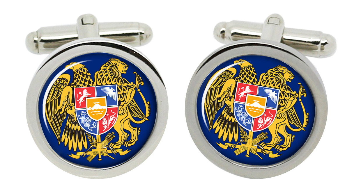 Armenia Round Cufflinks in Box