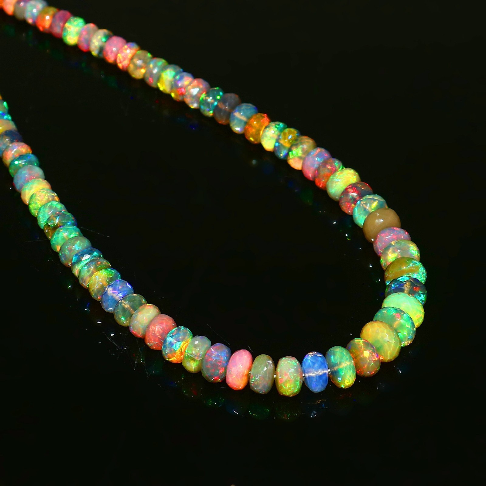 100% Natural Opal Beads Faceted Rondelle Beads Multi-colour Gift for Friend559