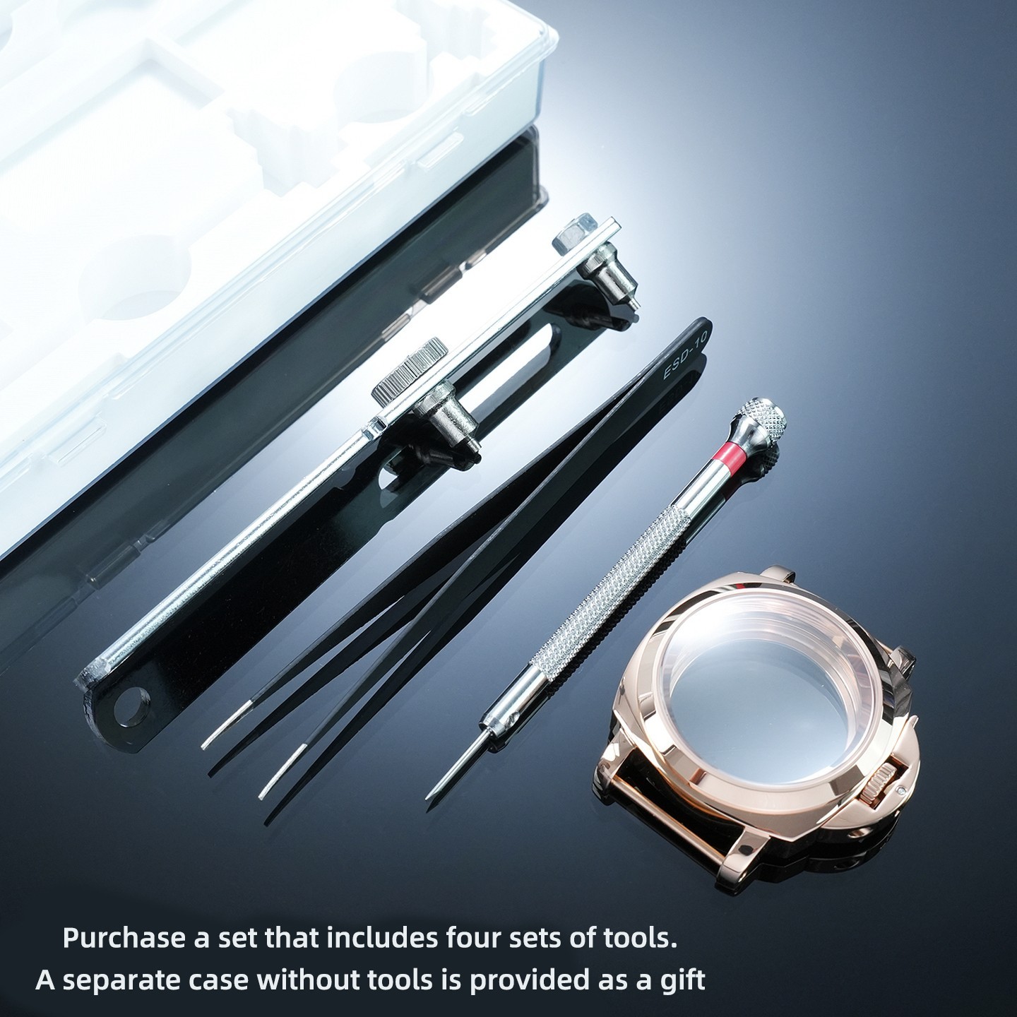 For NH35 NH36 Movement Solid Stainless Steel Watch Case with Sapphire Crystal