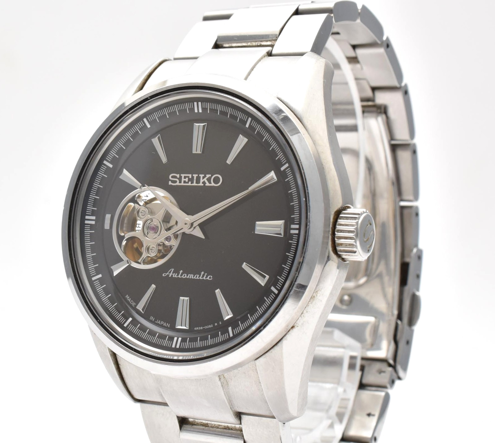 [Box,Paper] SEIKO Presage 4R38-00S0 Black Dial Automatic Men’s Watch JAPAN