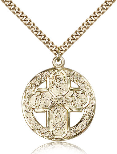 Gold Filled Four Way Cross Necklace For Men On 24 Chain – 30 Day Money Back …