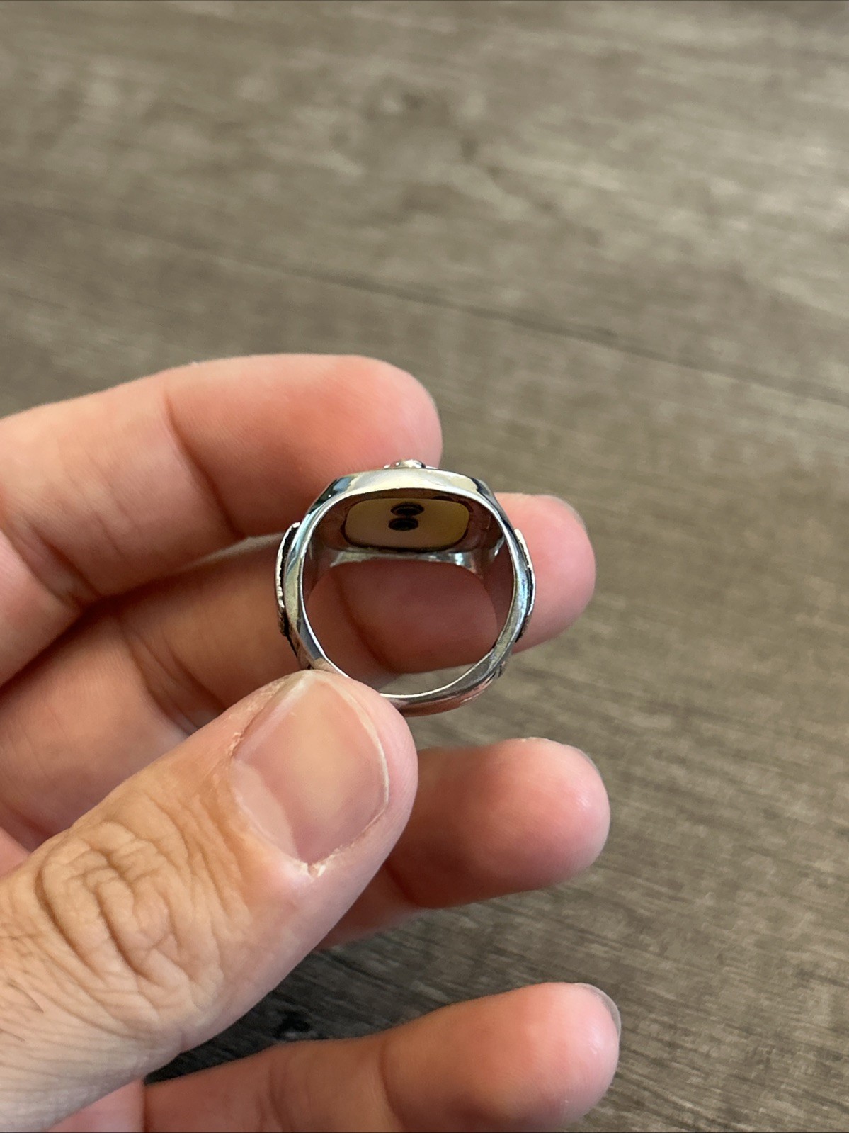 Vintage USN United States Navy Mother Of Pearl Men’s Ring