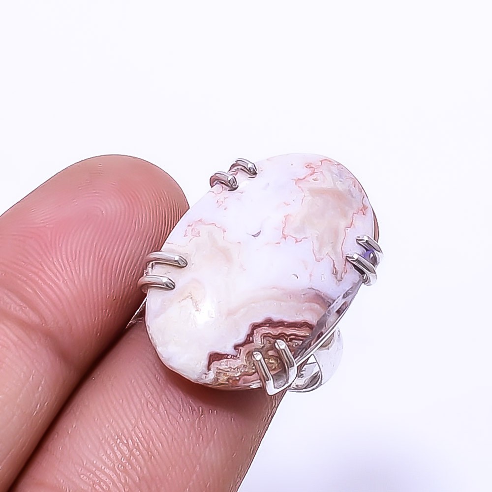 Rosetta Jasper -United State 925 Sterling Silver Ring 8.5 R21, Christmas Gift