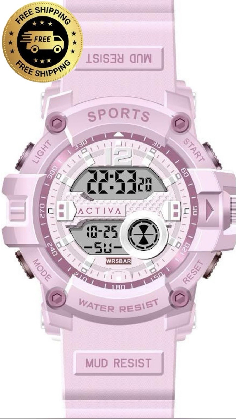 Activa X Invicta’s Lady’s Digital Sport Watch-46mm, Purple, 50M 🔥