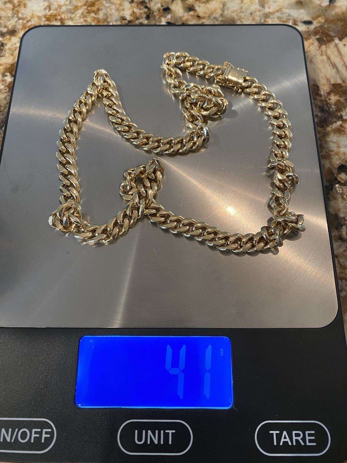 Miami Cuban Link Chain 22 Inch Necklace REAL 10k Yellow Gold 8mm Mens Women 10KT