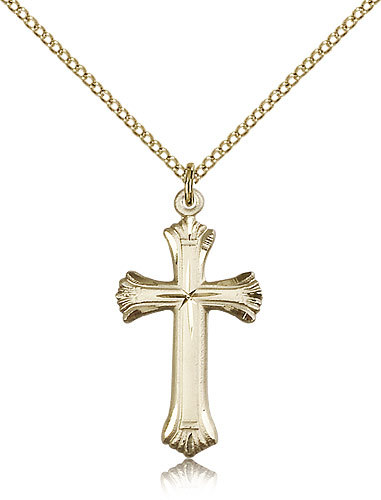 Gold Filled Cross Necklace For Women On 18 Chain – 30 Day Money Back Guarantee