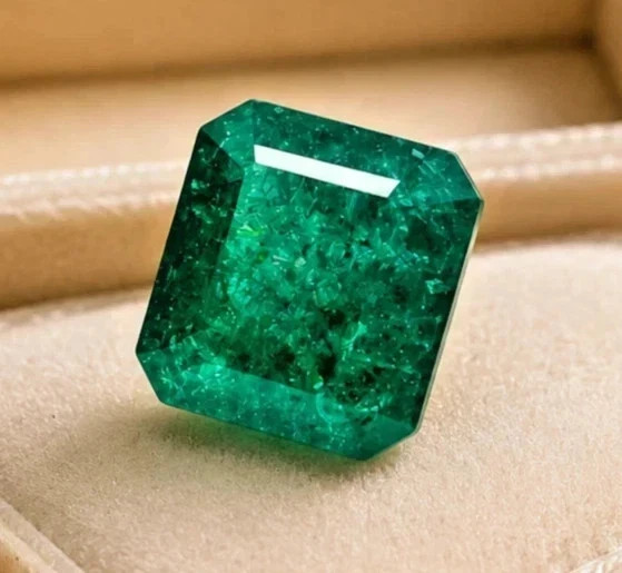 Natural Exquisite 10.30 Ct Muzo Green Emerald Certified Asscher Loose Gemstone