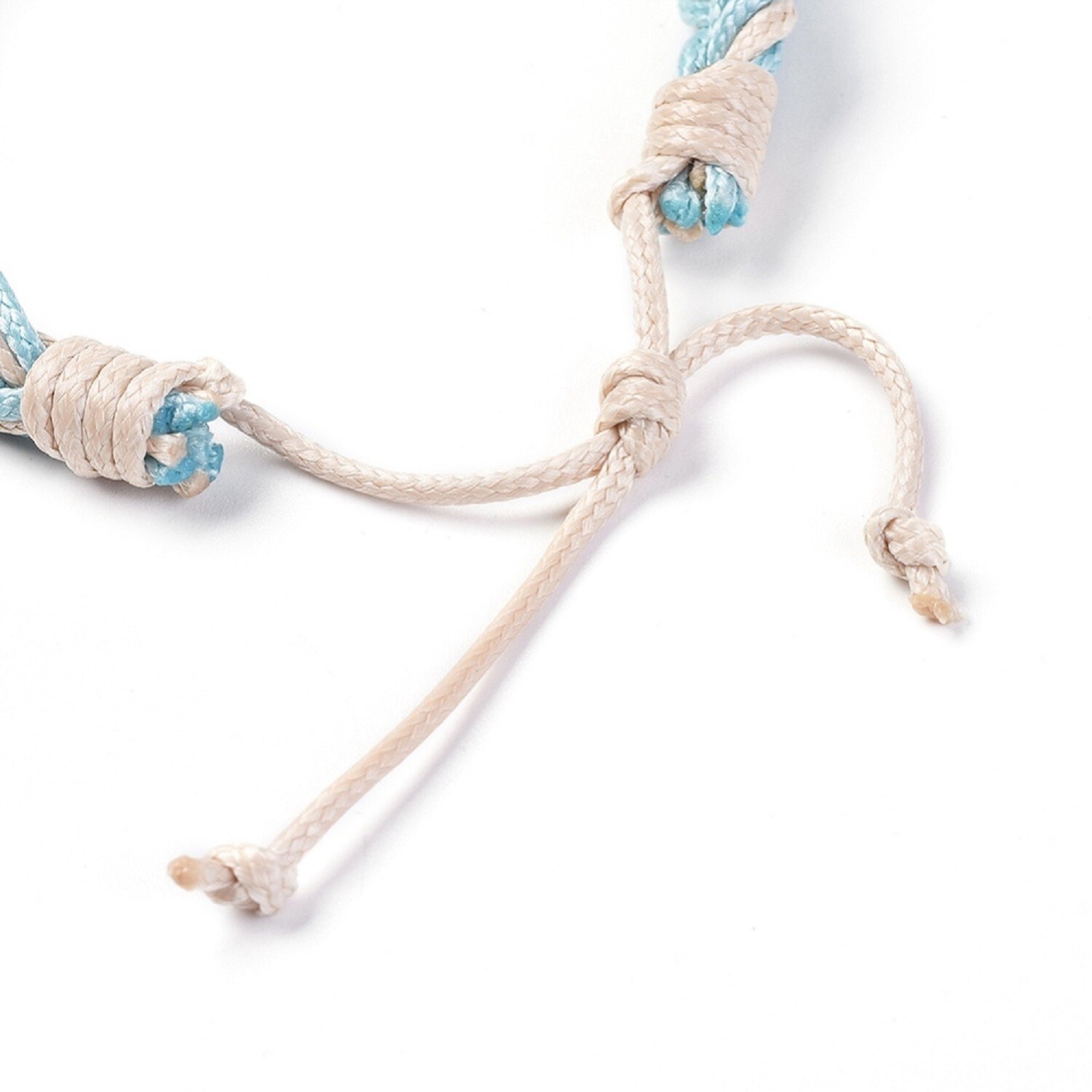 Adjustable Waxed Polyester Cord Braided Bracelets Mixed Color. 3.5~3.8mm thick