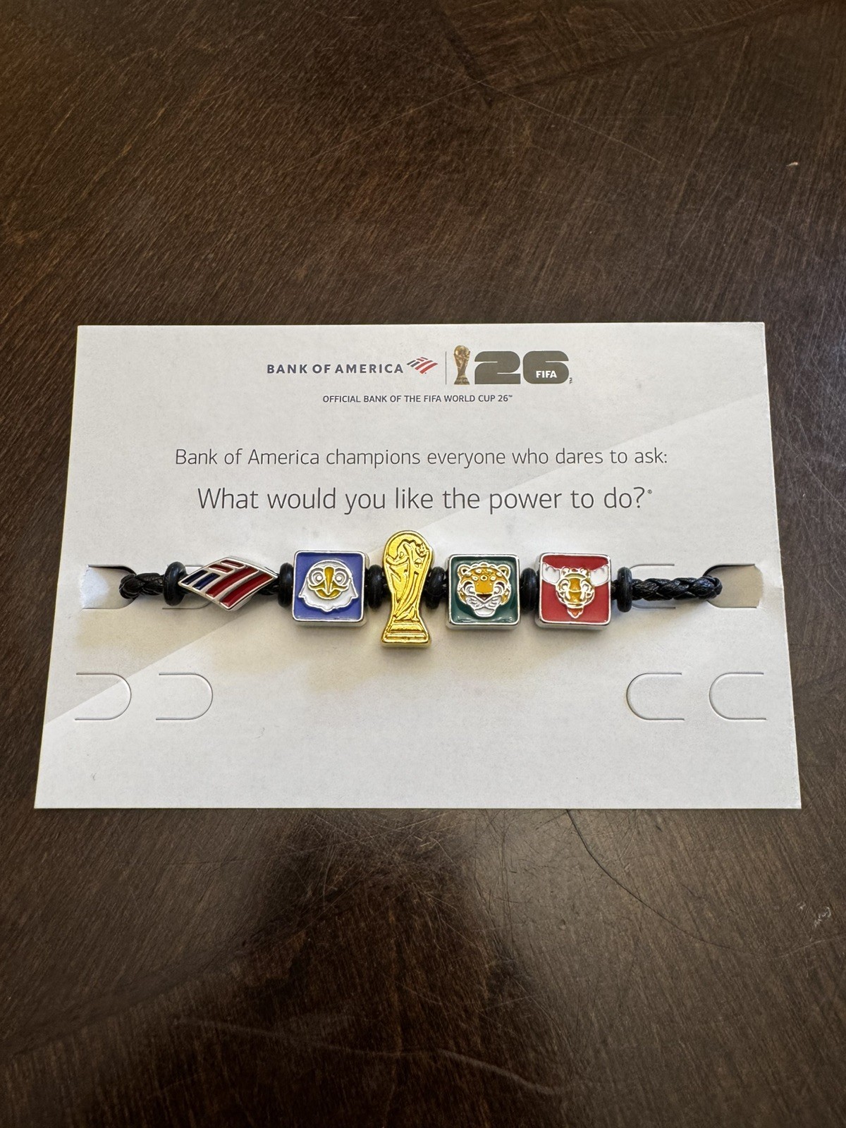 Bank Of America Slide Charm Bracelet World Cup 2026 USA Brand New