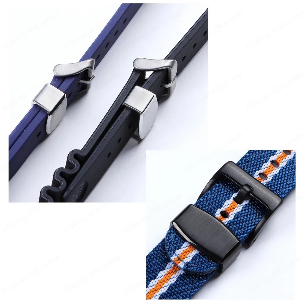 Watch Band Keeper Loops Metal Strap Ring Buckle 18mm 20mm 22mm 24mm Universal