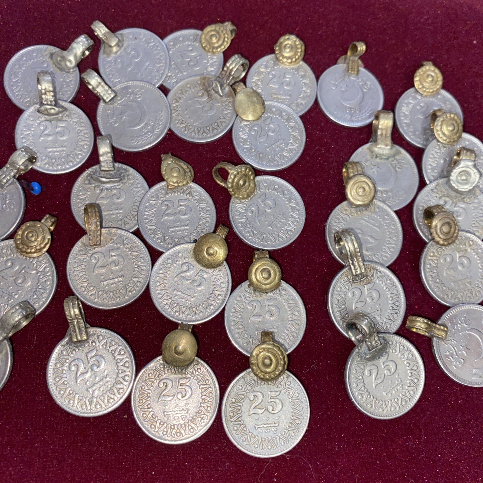Lot Of More Than 50 Antique Pakistan Tribal Coin Amulet Pendant Islamic
