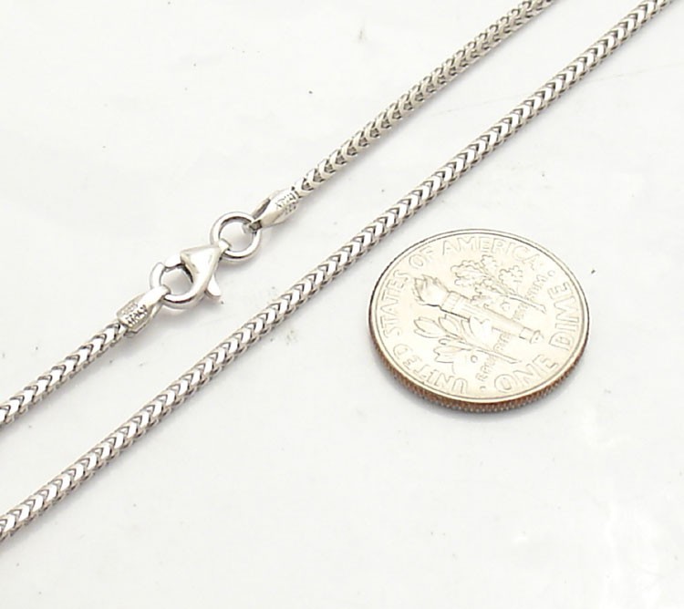 1.5mm Anti-Tarnish Solid Franco Chain Necklace Real 925 Sterling Silver ITALY