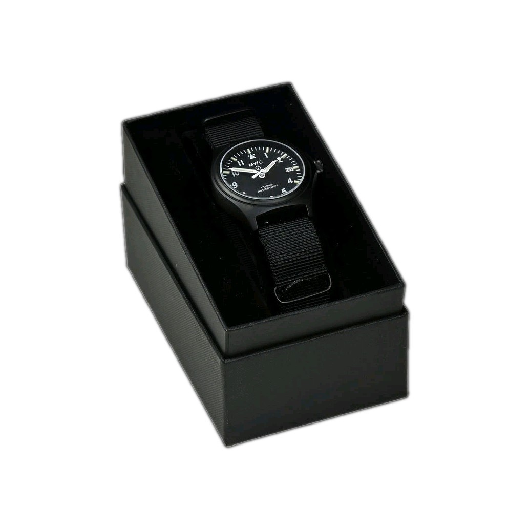 MWC Black PVD Titanium G10 Military Watch 300m WR, Swiss Quartz. Ships from USA.