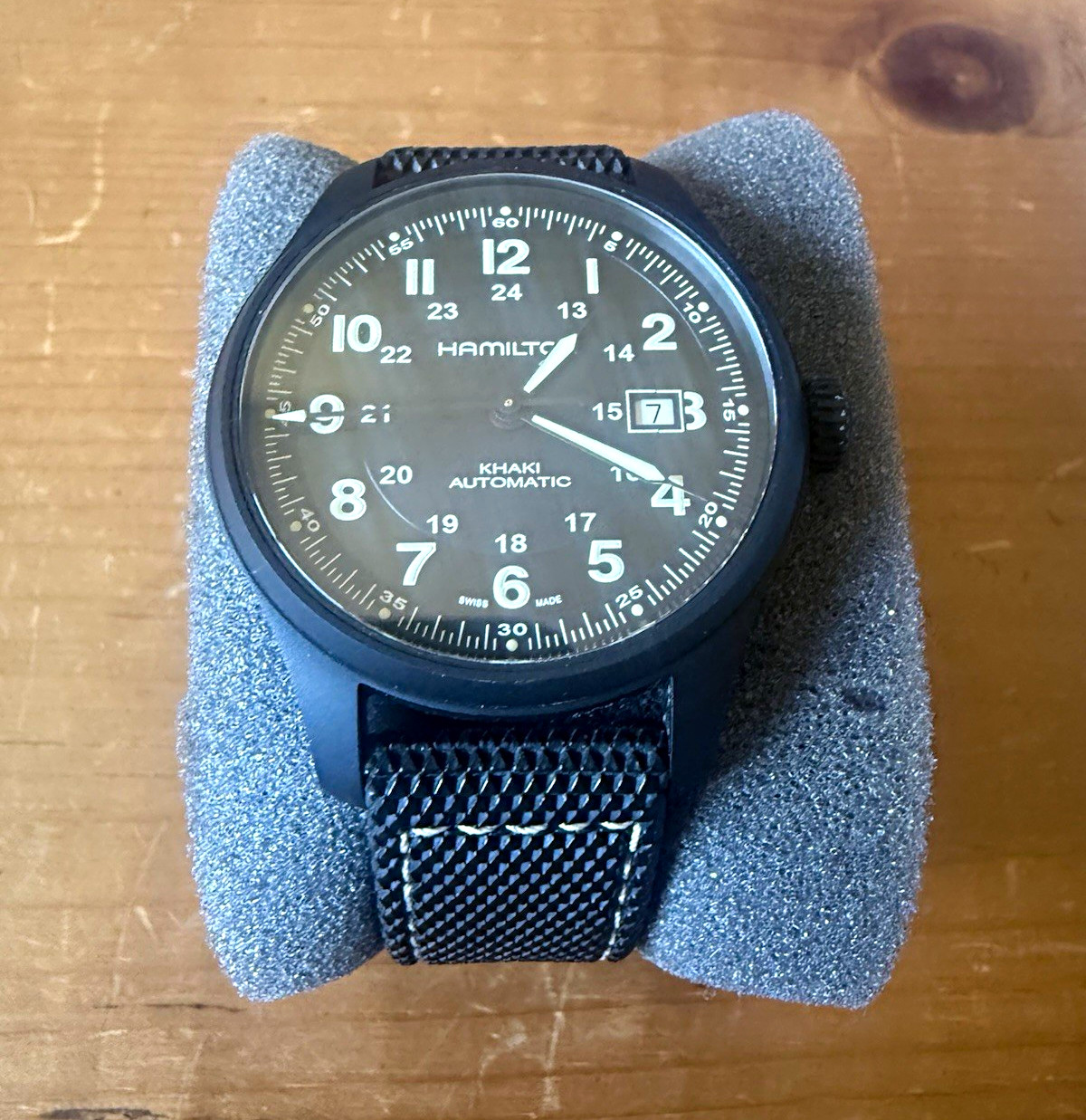 Hamilton Khaki Automatic Swiss Made Date 42mm Black PVD Black Dial 100m