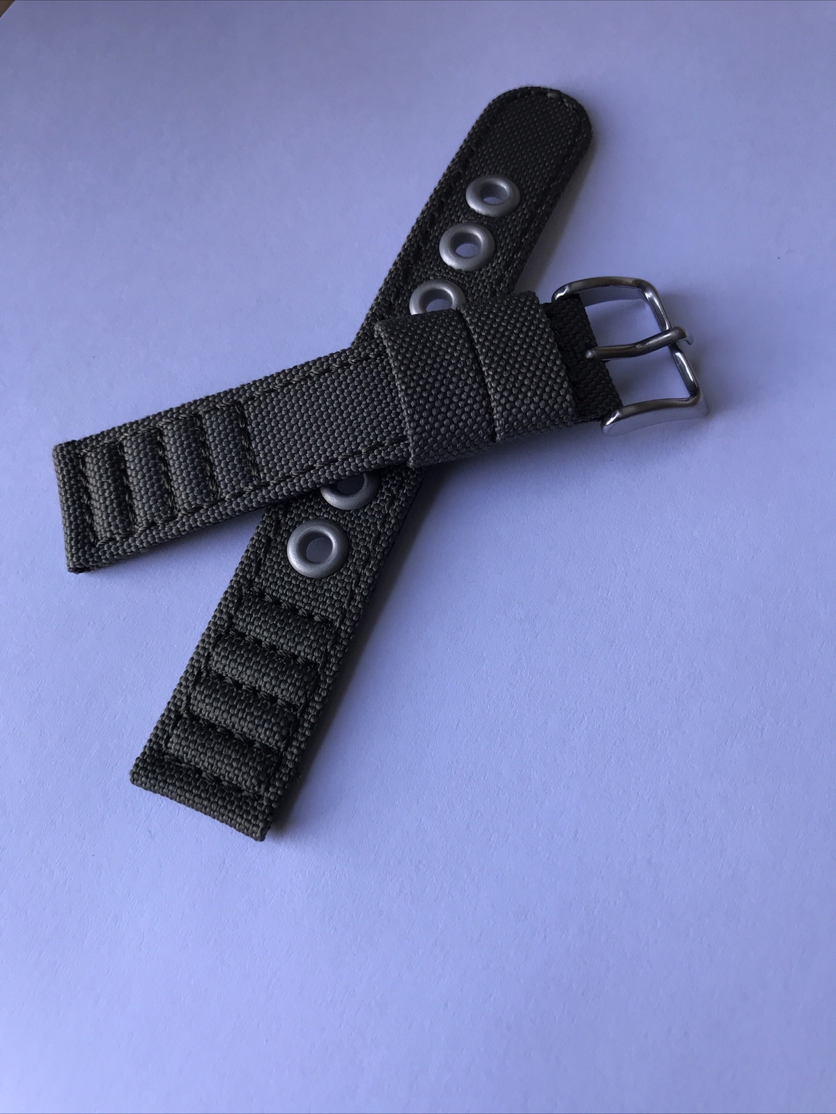 Genuine Citizen 18mm Green Canvas Watch Strap For BM8180-03E Military Watches