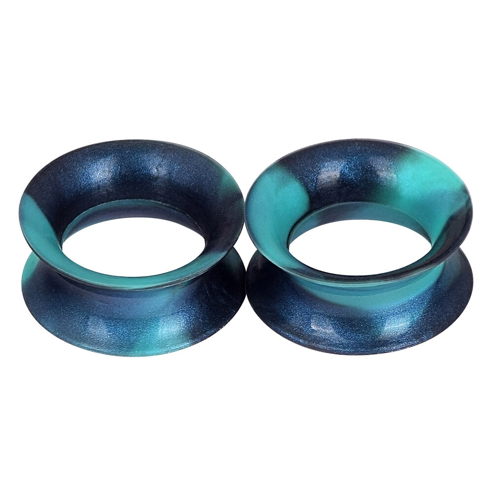 2Piece-ULTRA THIN SKINS TUNNELS-Silicone Ear Skins-Ear Gauge-Soft-Stretcher Plug