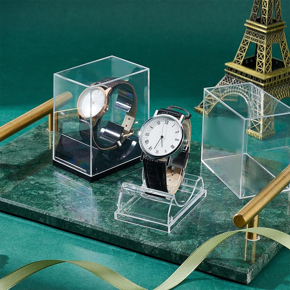 PH PandaHall Watch Display 2×2.9×3.5 inches, 3.5x2x2.8 Clear/Black