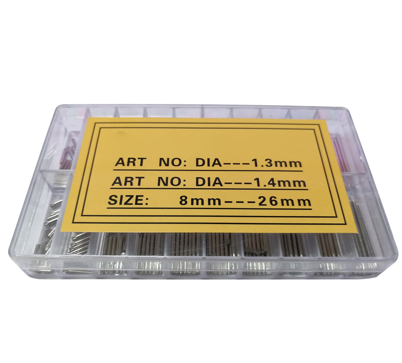 300Pcs 1.3&1.4mm Diameter Single End Watch Spring Bar Link Pin Assortment 8~26mm