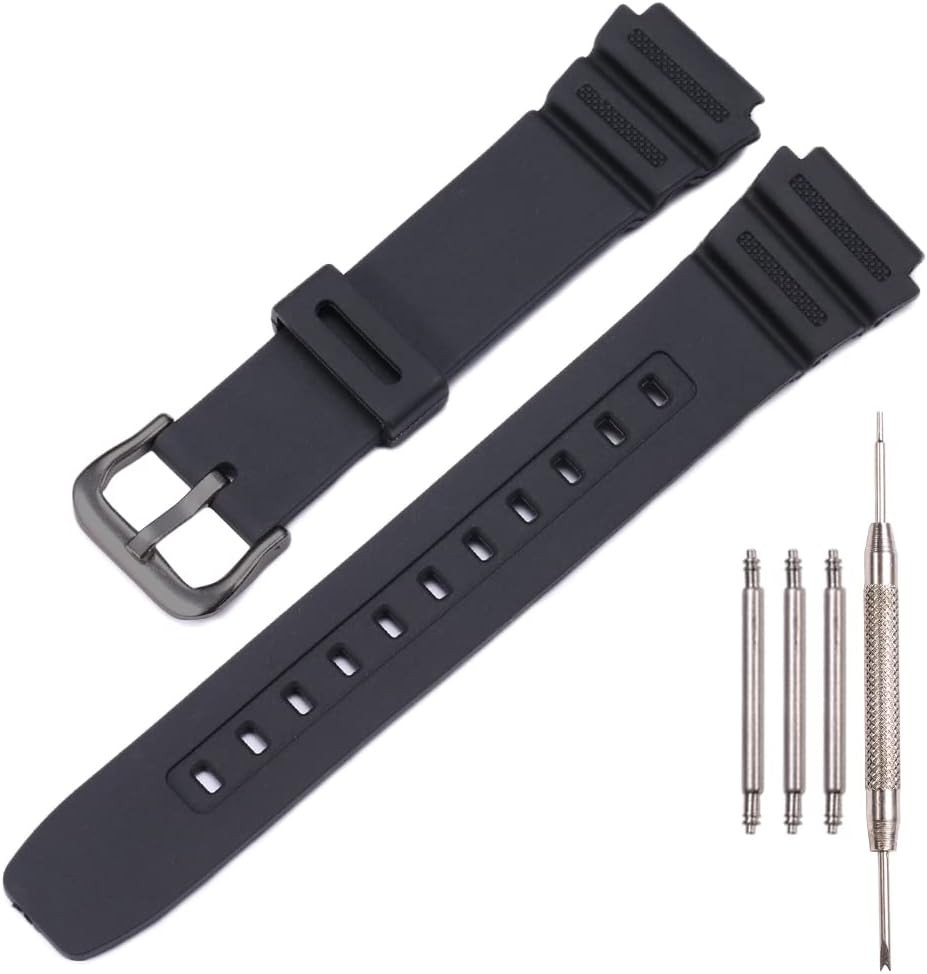 Resin Strap Compatible with Casio AE-1300 AE-1200 F-108 W-216H AE-1000w SGW-300H