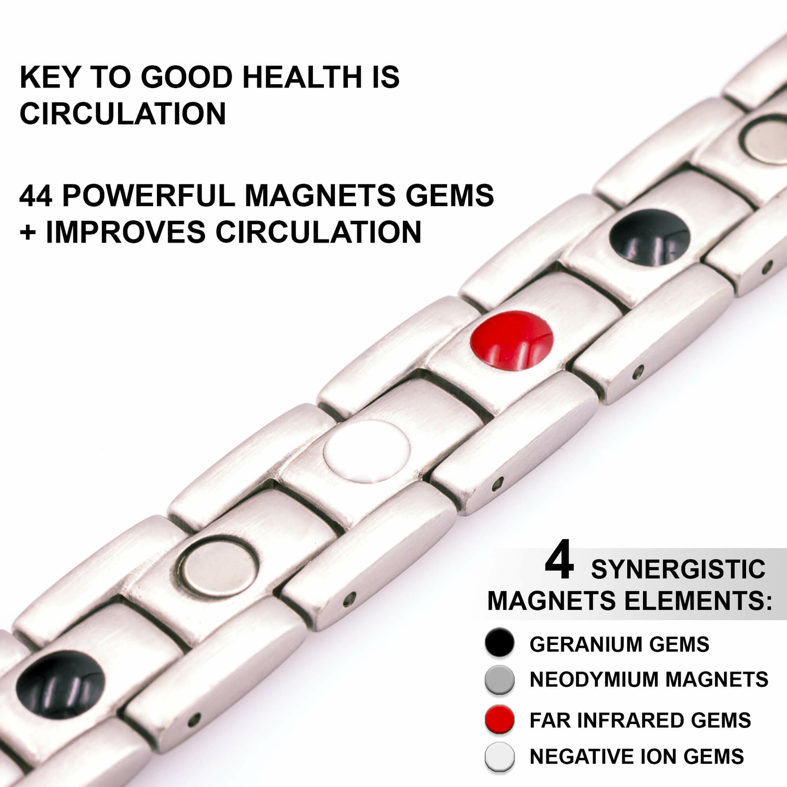 Magnetic bracelet therapy 4 elements balance energy arthritis pain relief