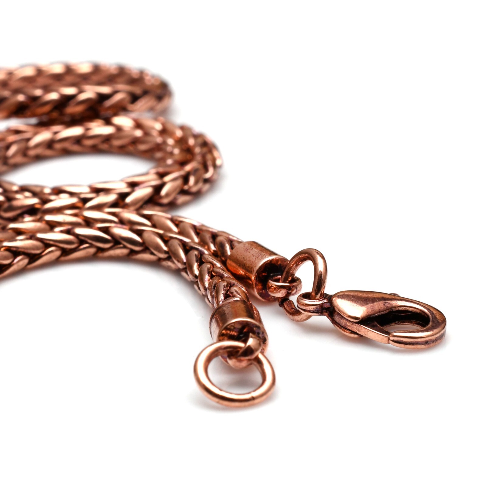 100% Pure Oxidize Copper Wheat Viking jewelry Copper Chain Necklace RJ-001