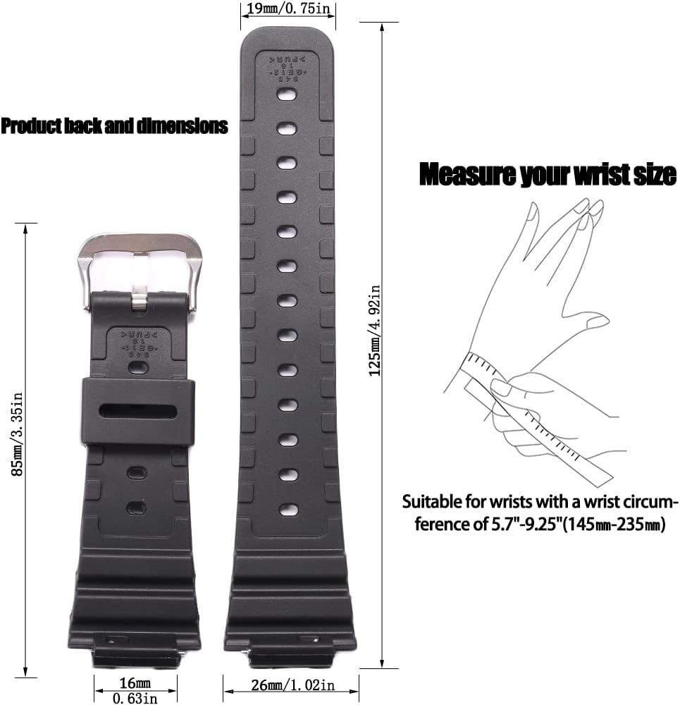 Men’s Rubber Replacement Strap for G-Shock GA2100 – Waterproof & Adjustable