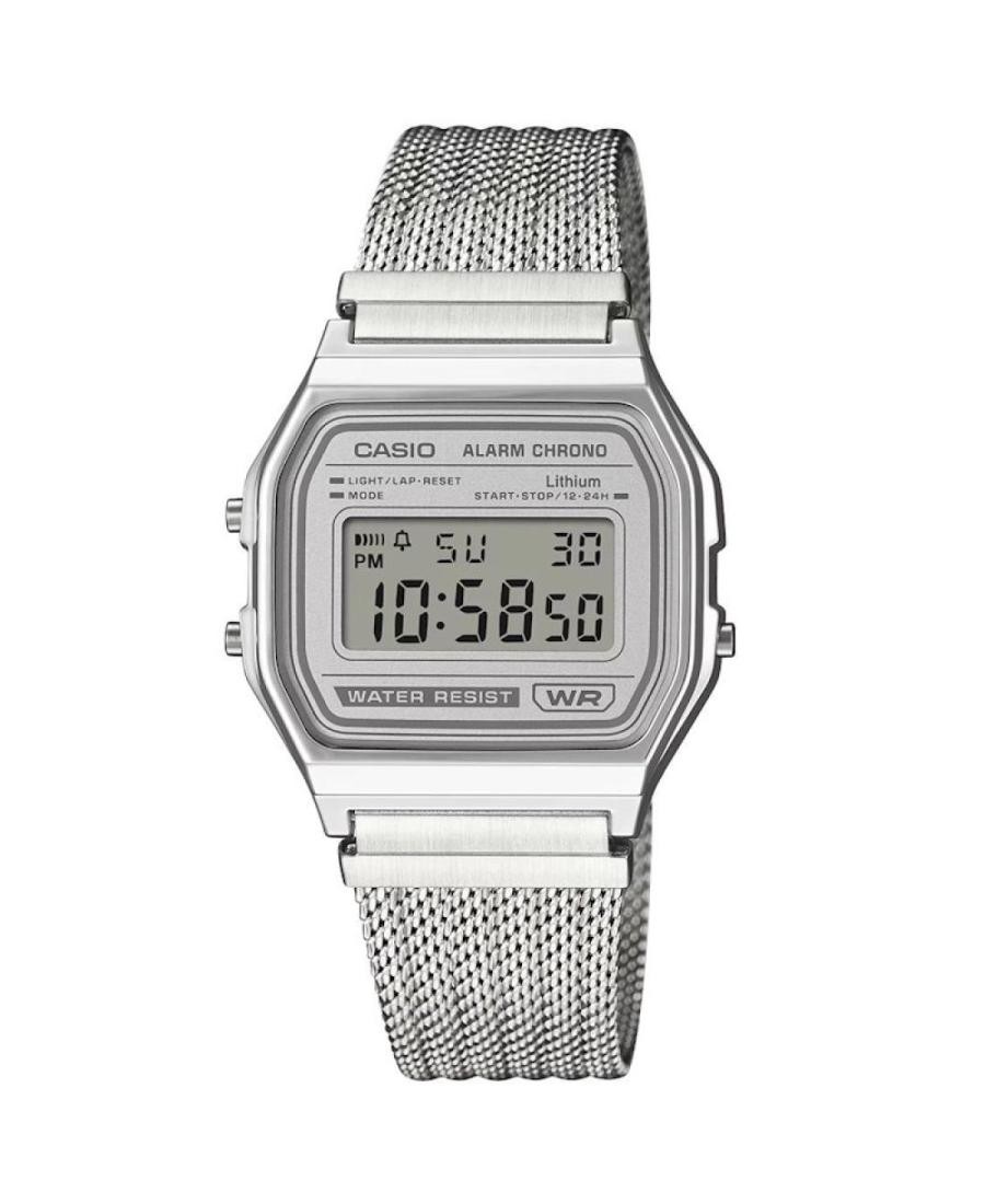 CASIO Men Digital Quartz Casual Watch Classic Dress Silver color Dial Waterproof