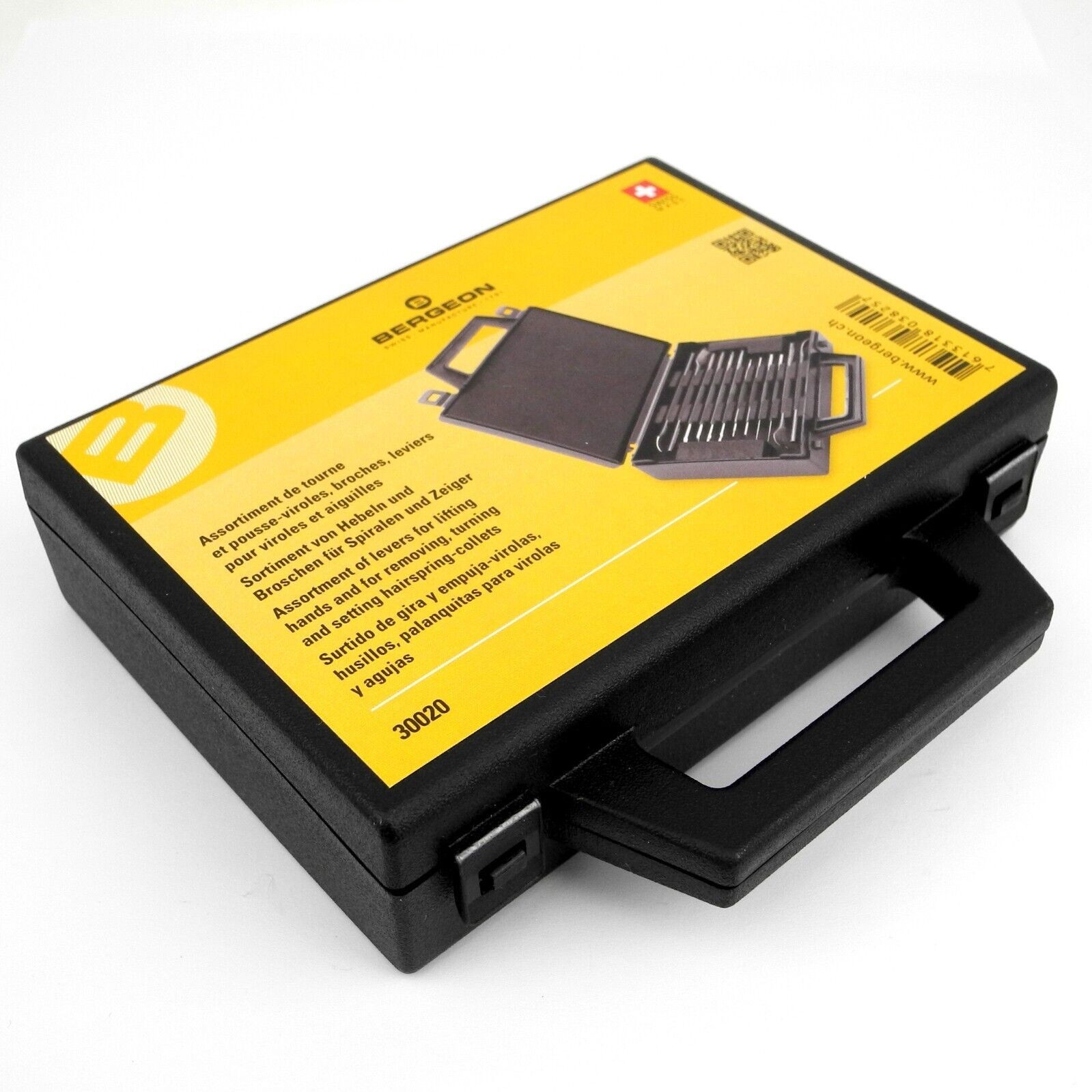 Bergeon 30020 Hand Lever Tools Set in Compact Box, Watchmaker Precision Kit