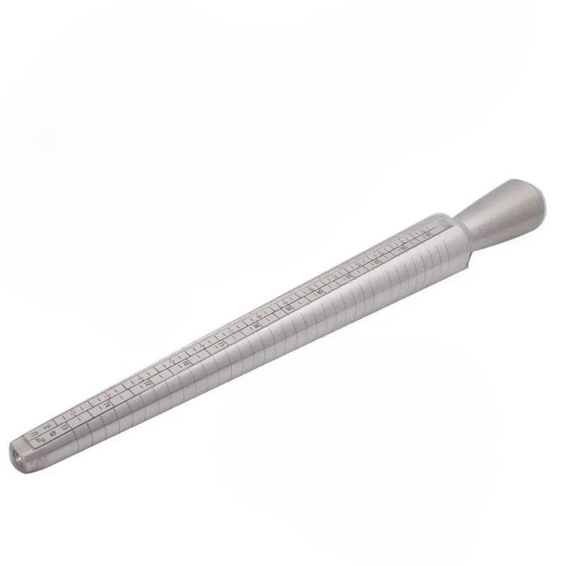 Metal Ring Size Gauges Set Measuring Ring with Mandrel Sizer Finger Sizing HO