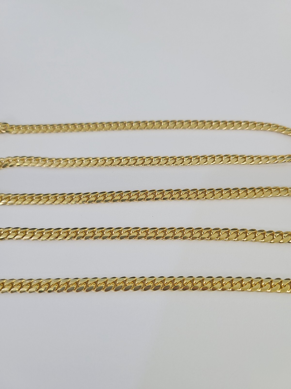18k Solid Miami Cuban Necklace Chain Yellow Gold 4mm 26″ Inch Genuine Real