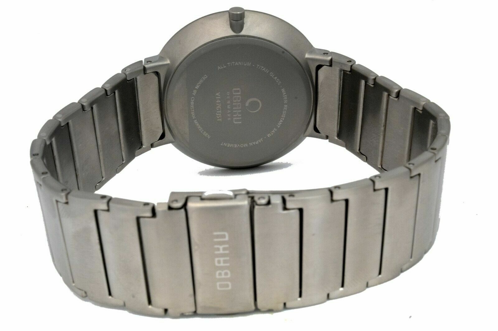 Obaku Denmark Men’s Watch Solid Titanium Sporty V147GTJST Very Light 42mm