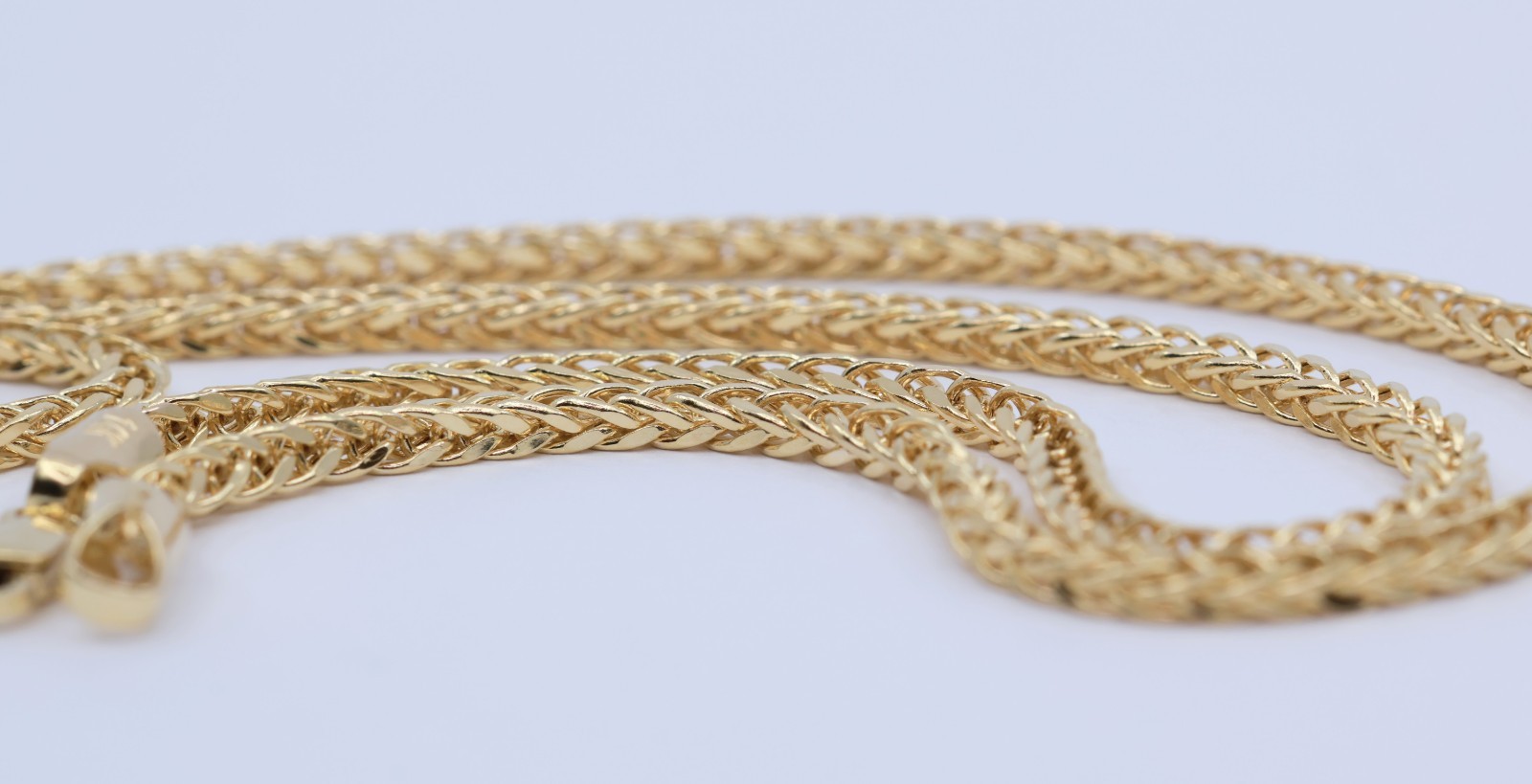 Beautiful 14K Solid Yellow Gold Designer Franco Link Chain Necklace – 18″ Length