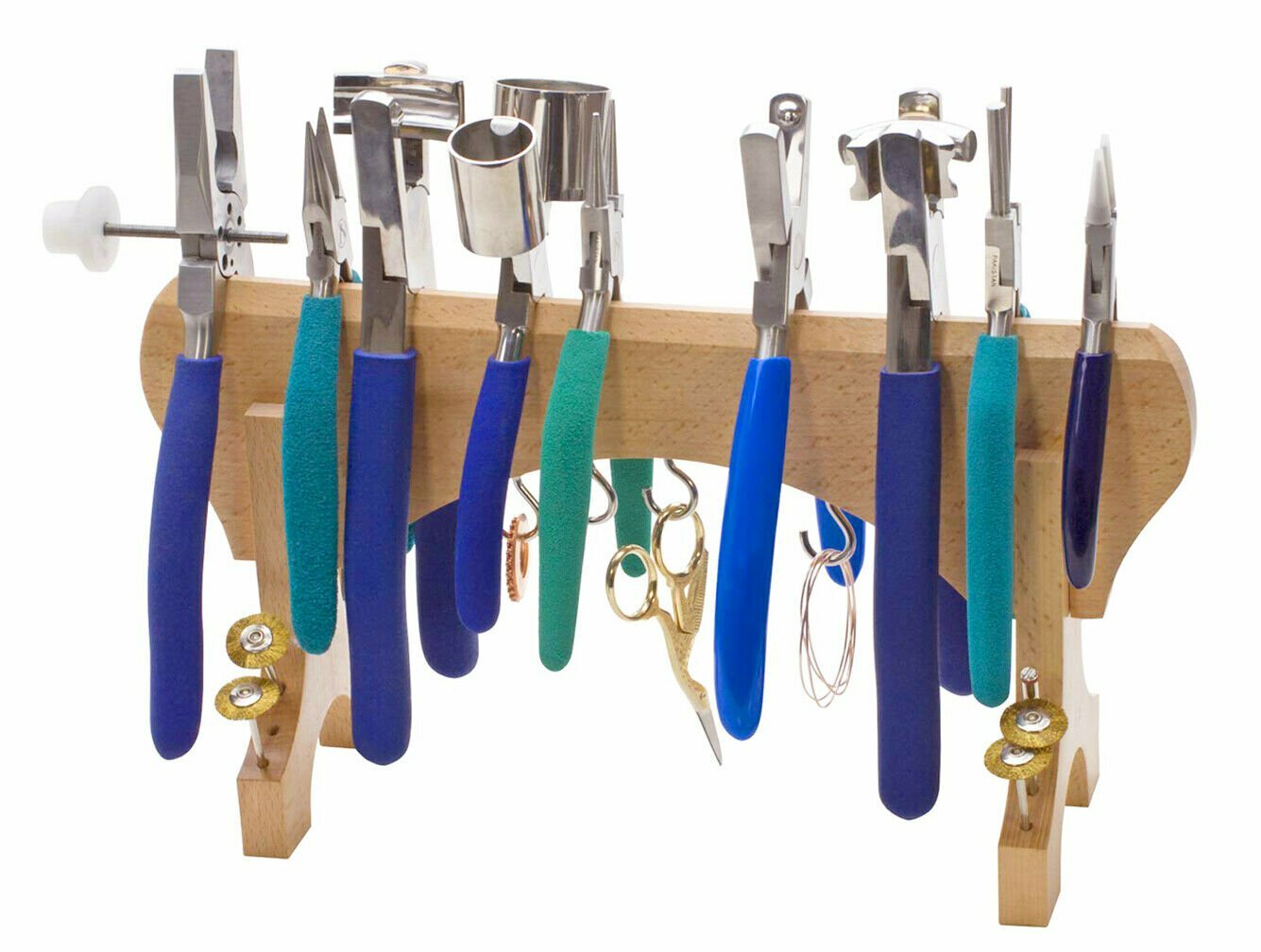 Collapsible Premium Wood Plier Rack Jewelry Making Tool Bench Storage Organizer