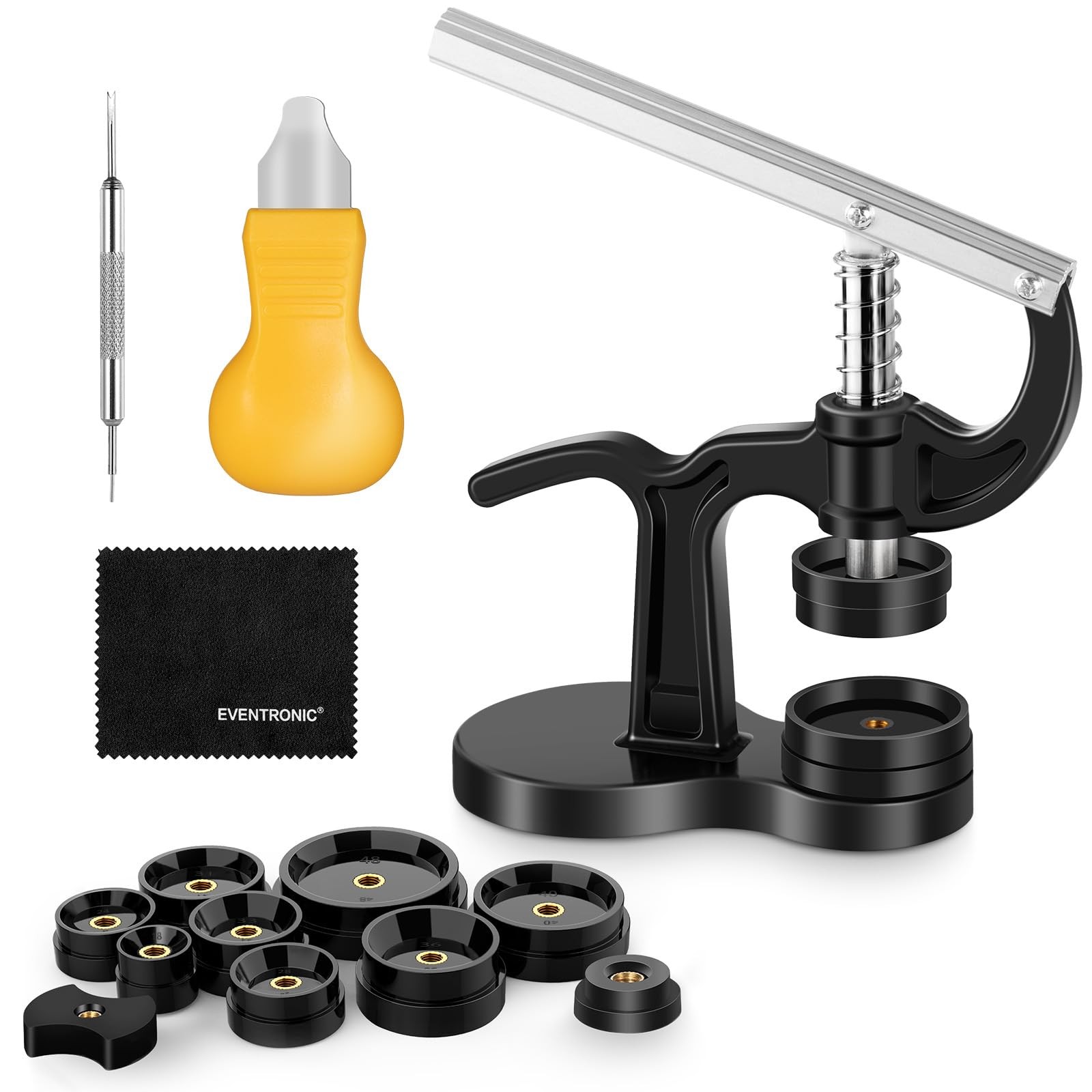Eventronic 16Pcs Watch Press Tool Set, Back Case Closer for Closing 16PCS