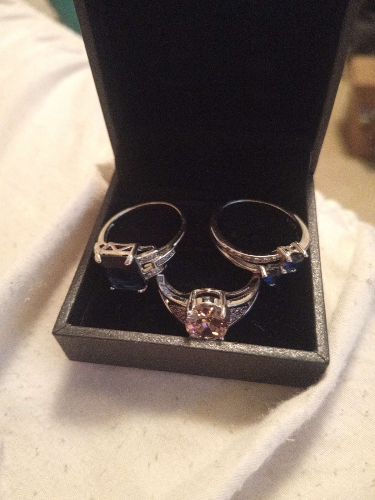 3 size 7 Sterling Silver Rings