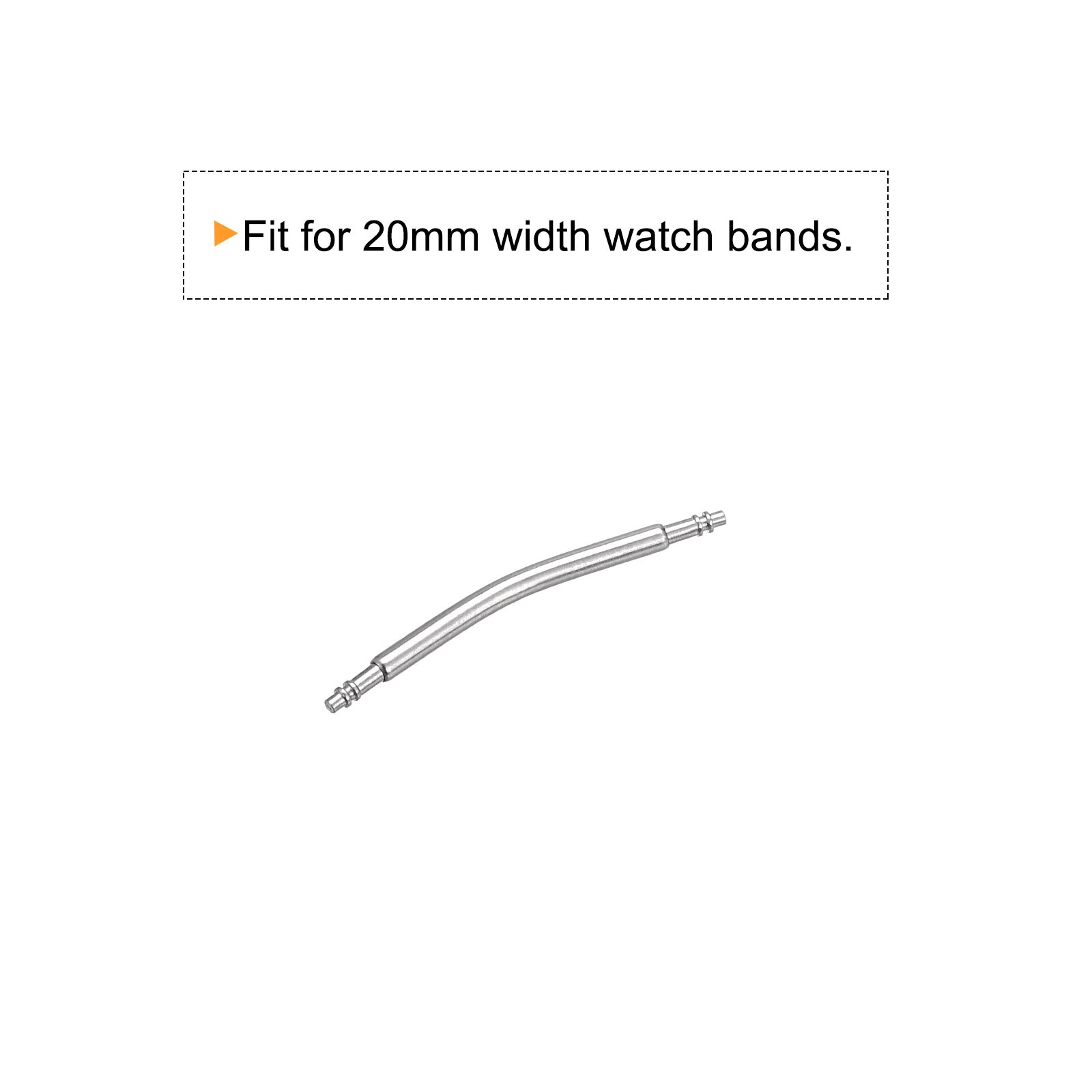 20mm Curved Spring Bar Pins 1.5mm Dia Double Flanged End Link Pin 20pcs