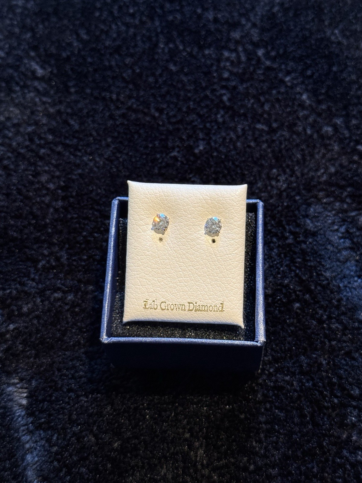 Lab Grown Diamond Studs Earrings In 14k Yellow Gold DEF VS Screw Back 1cttw
