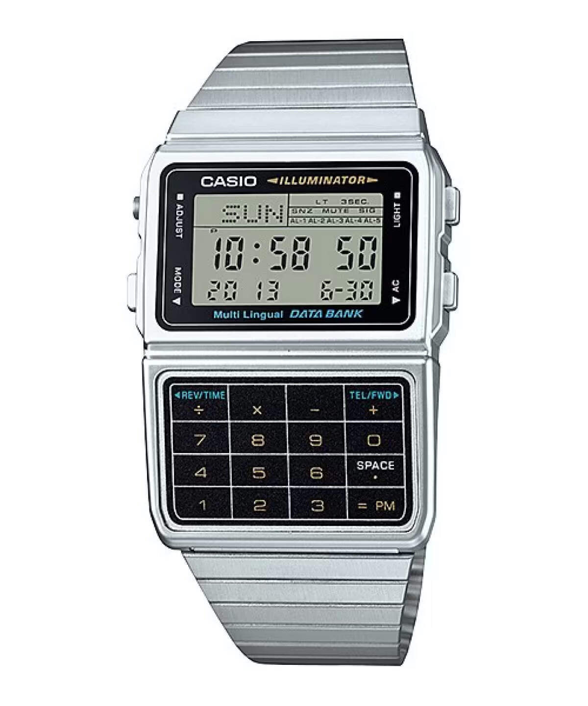 CASIO DBC-611-1 DBC611 DATABANK VINTAGE SERIES METAL DIGITAL WATCH