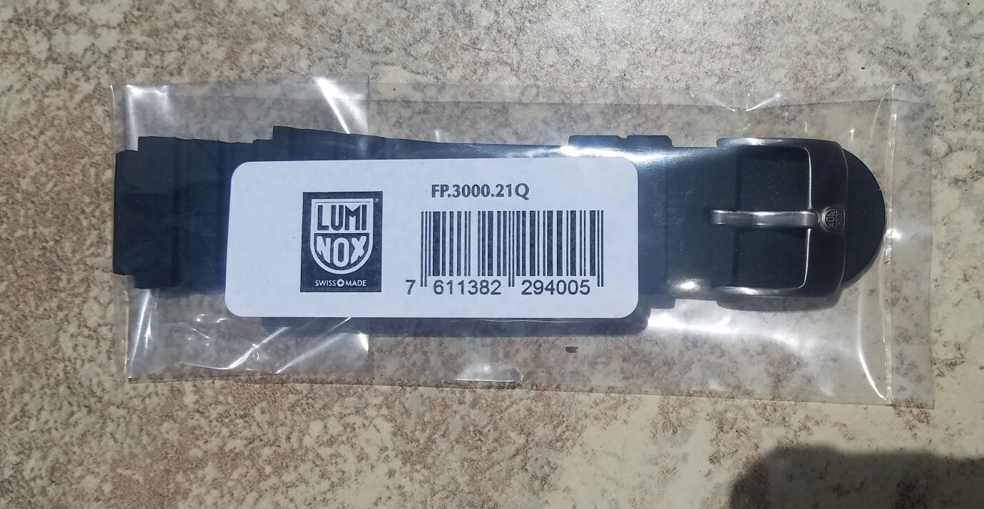 Luminox Band 21/22mm 0320 3000 3100 3200 3400 3600 3900 SILVER/BLACK BUCKLE