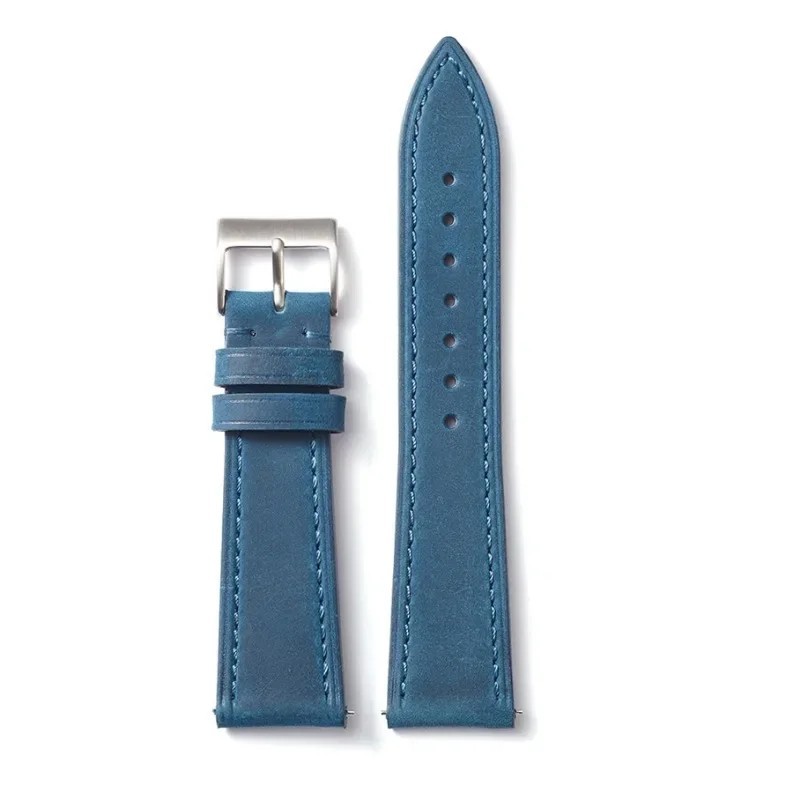 Crazy Horse Genuine Leather Watch Strap Mens Quick Release Band 18 19 20 21 22mm