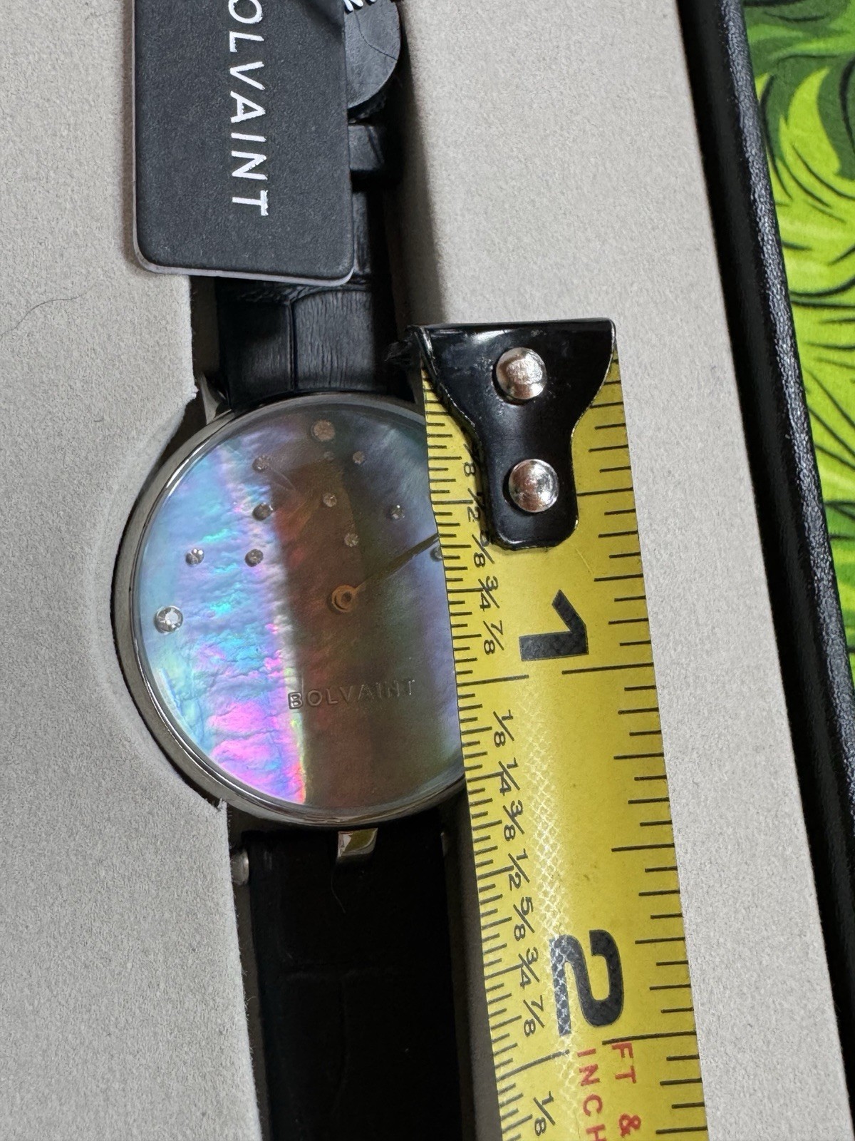 Bolvaint Paris Poenui Mother of Pearl Swarovski Crystal Watch NIB