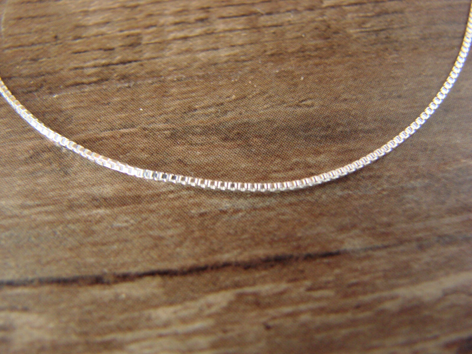 Southwestern Jewelry Sterling Silver Box Chain Necklace 18″ Long x 1 MM