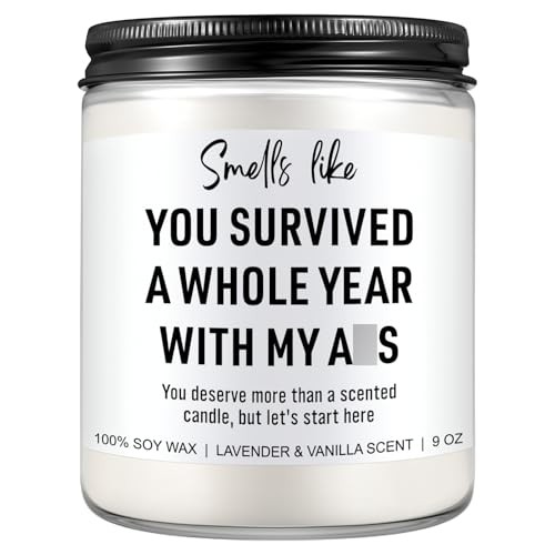 1 Year Anniversary Candle for Boyfriend, Girlfriend, Husband, Wife – 1 Year