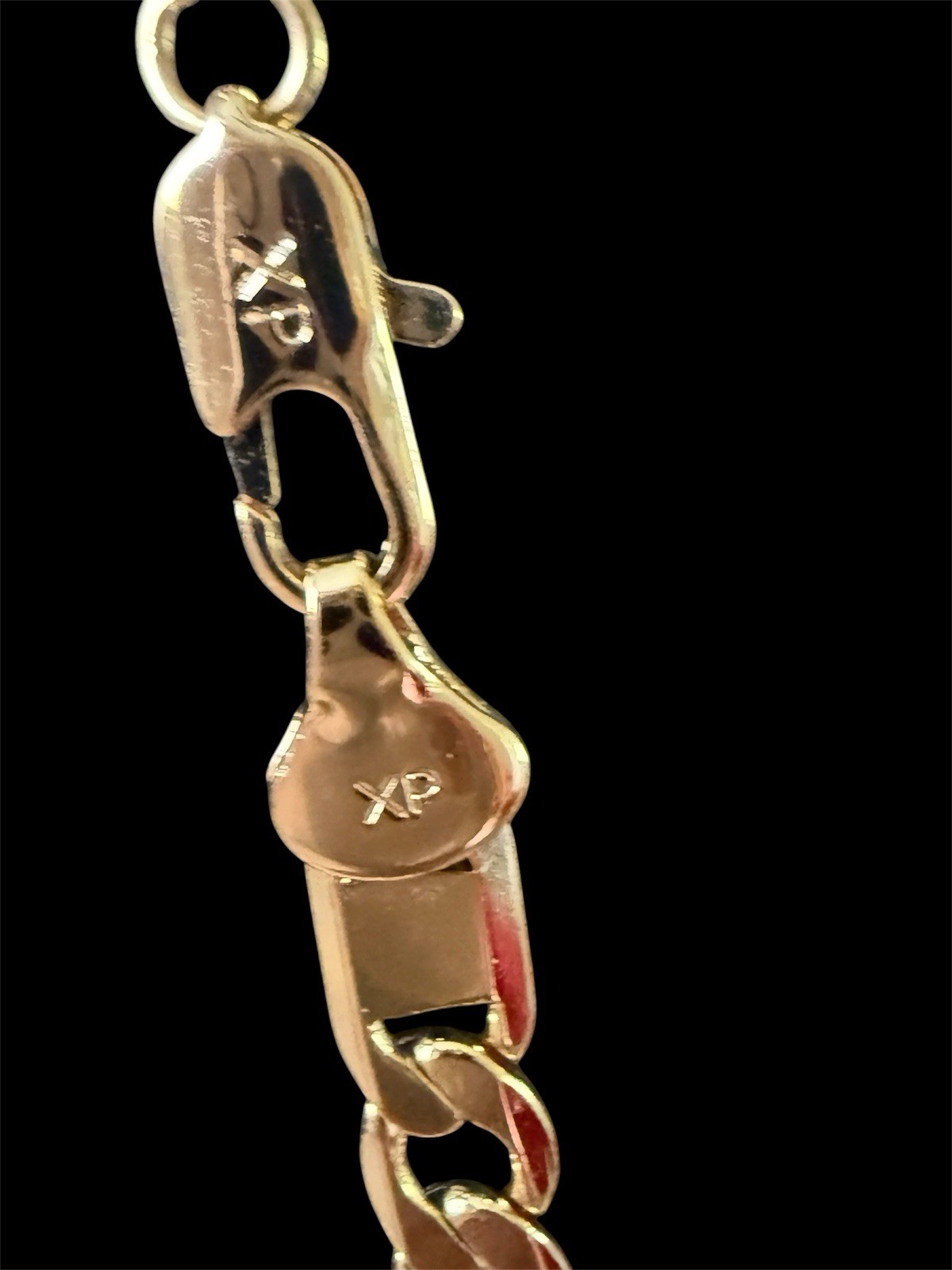 Gold Figaro Chain none tarnish Jesus Head Pendant White CZ Lobster