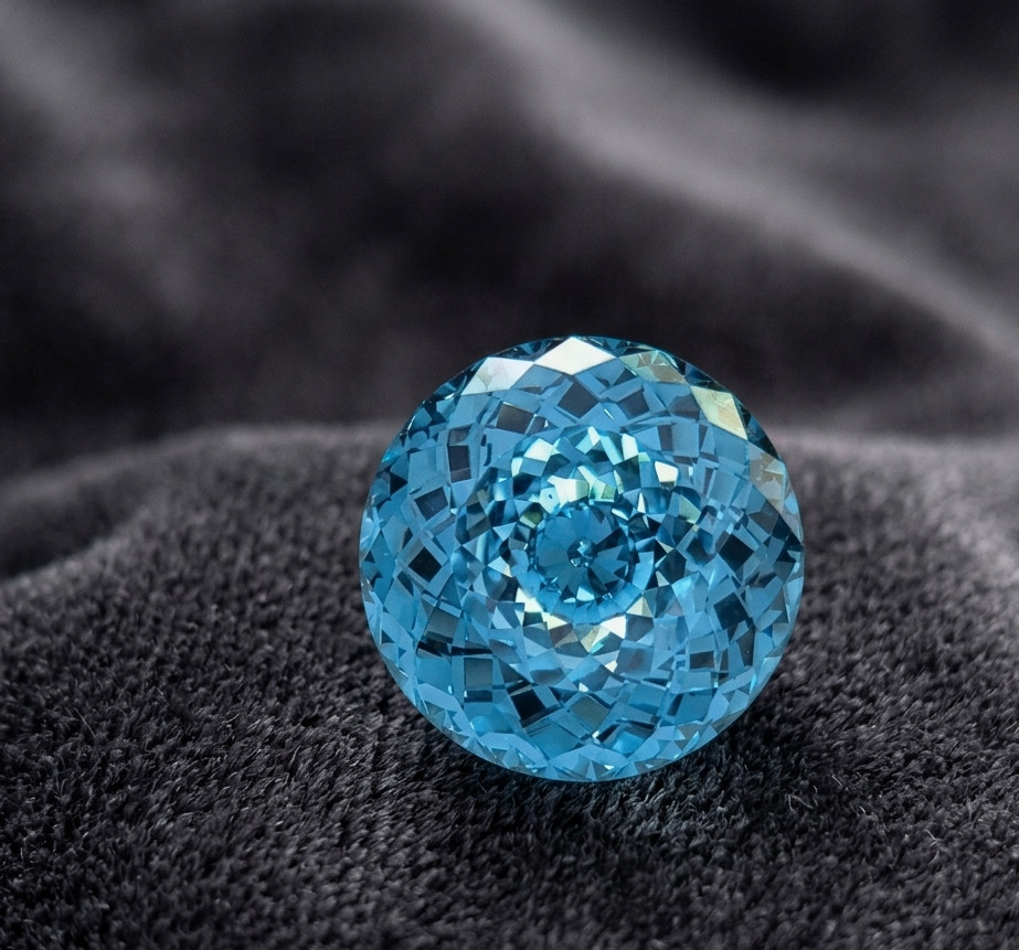 2.00Ct Fancy Vivid Blue Lab Grown Moss Diamond Portuguese Round Cut Loose Stone