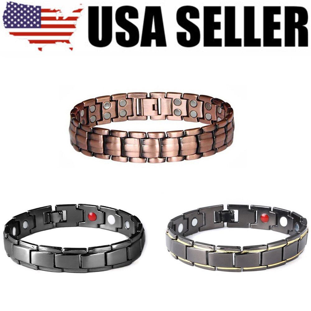 Copper Magnetic Bracelet Energy Therapeutic Healing Therapy Arthritis Men Women